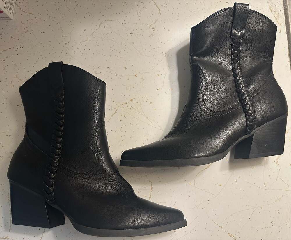 DV by Dolce Vita Karyn Western Braided Detail Ankle Boots